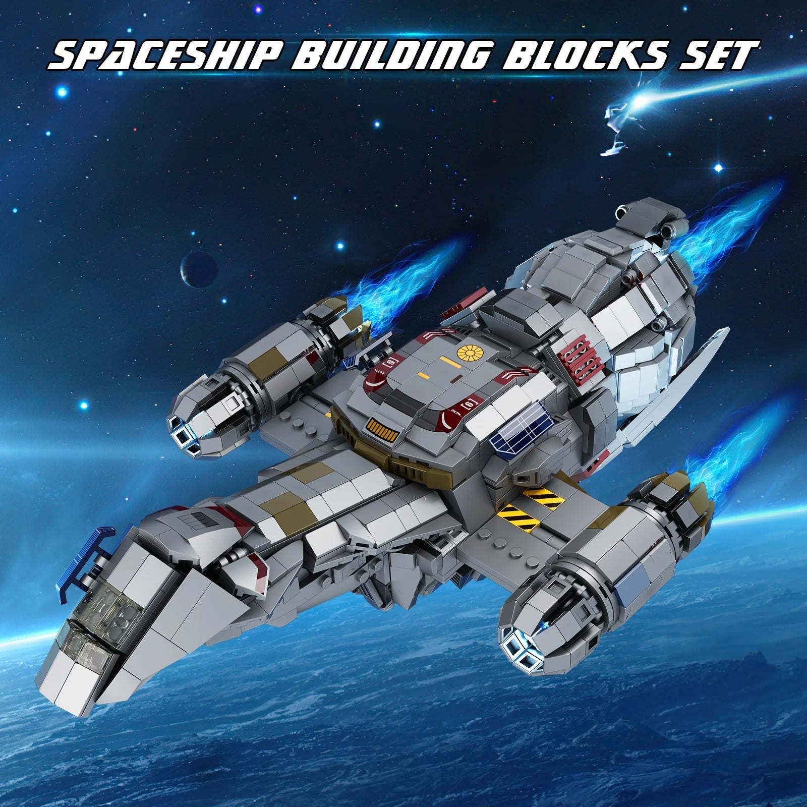 High-Tech Spaceship building blocks set Firefly Transport spacecraft for kids and adults